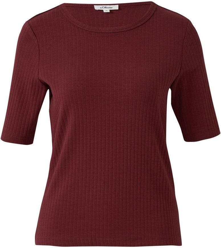 S.Oliver T-shirt met ribstructuur