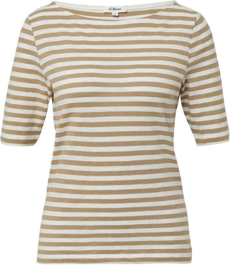 S.Oliver RED LABEL Slim fit gebreid shirt van puur katoen