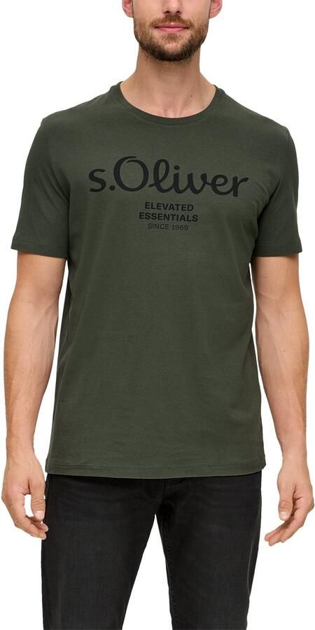S.Oliver regular fit T-shirt met printopdruk donkergroen - Foto 5