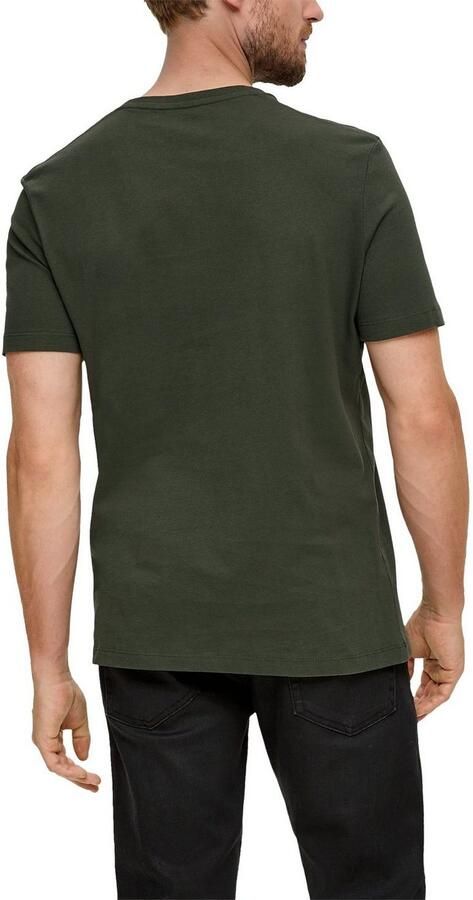 S.Oliver regular fit T-shirt met printopdruk donkergroen - Foto 3