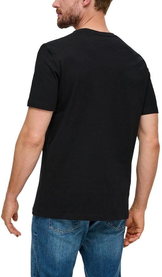S.Oliver regular fit T-shirt met printopdruk zwart - Foto 3