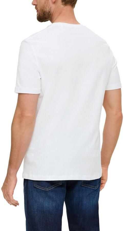 S.Oliver regular fit T-shirt met printopdruk wit - Foto 3