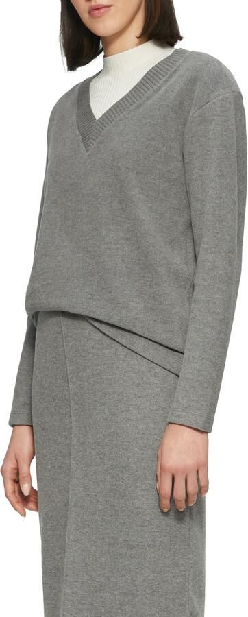 S.Oliver Trui met V-hals in gemêleerde look - Foto 4