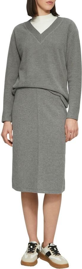 S.Oliver Trui met V-hals in gemêleerde look - Foto 2