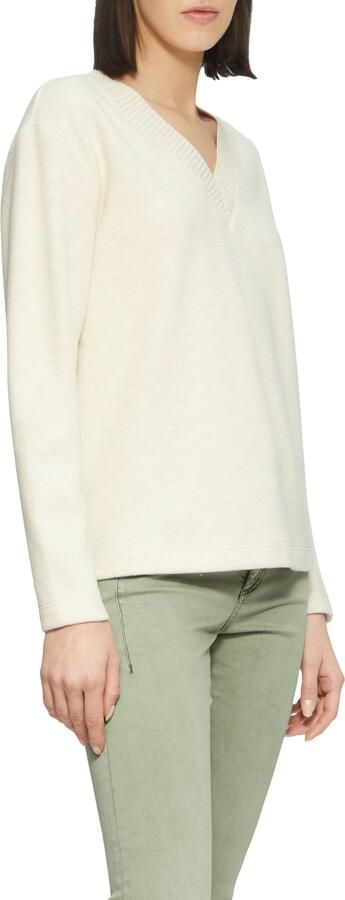 S.Oliver Trui met V-hals in gemêleerde look - Foto 5