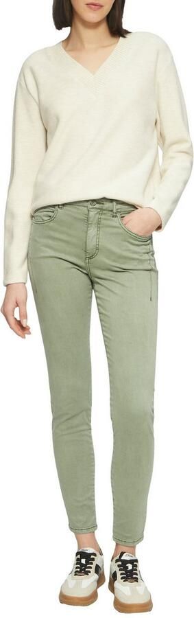 S.Oliver Trui met V-hals in gemêleerde look - Foto 3