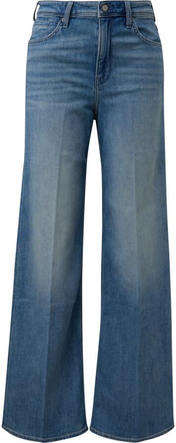 S.Oliver RED LABEL Regular fit wide leg jeans van katoenmix model 'SURI' - Foto 3