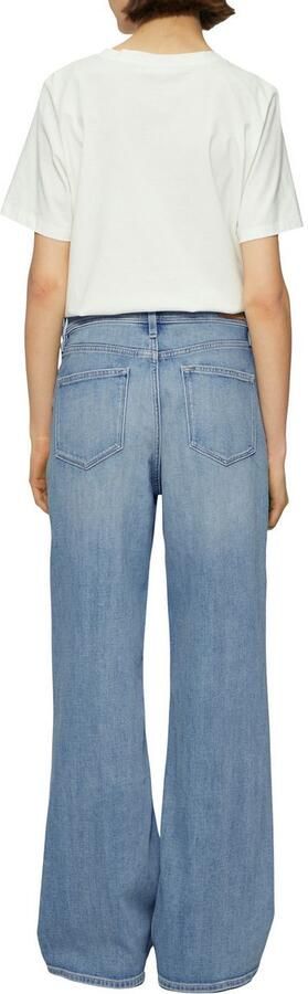 S.Oliver RED LABEL Regular fit wide leg jeans van katoenmix model 'SURI' - Foto 6