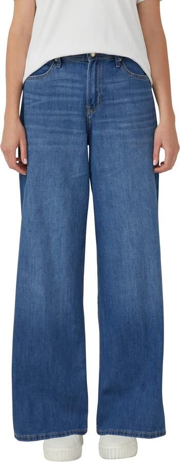S.Oliver RED LABEL Wide leg high rise jeans van katoenmix model 'SURI' - Foto 7