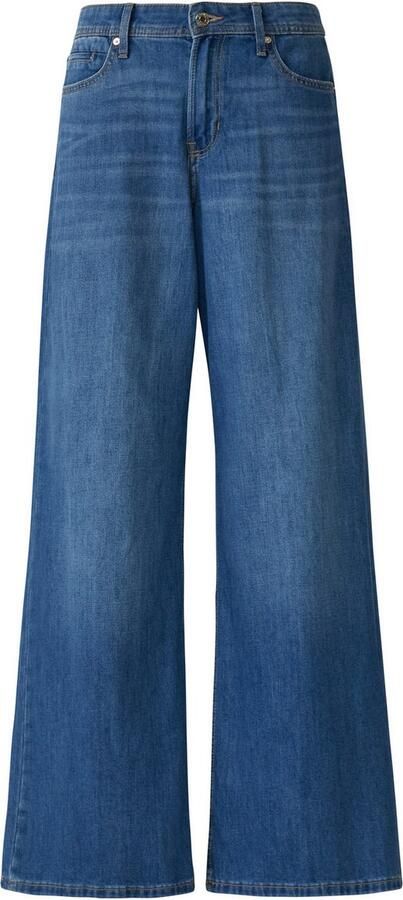 S.Oliver RED LABEL Wide leg high rise jeans van katoenmix model 'SURI' - Foto 4
