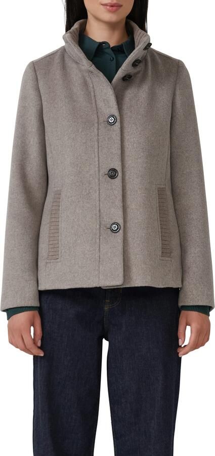 S.Oliver Wollen jack met staande kraag en knoopsluiting - Foto 4