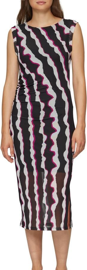 S.Oliver RED LABEL Slim fit midi-jurk met plooien opzij - Foto 5