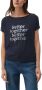 S.Oliver T-shirt met tekst donkerblauw - Thumbnail 1