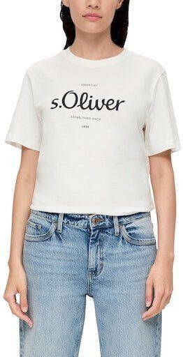 s.Oliver T-shirt met logoprint voor