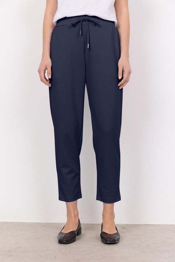 Soyaconcept Tapered fit stoffen broek met elastische band model 'Siham' - Foto 6