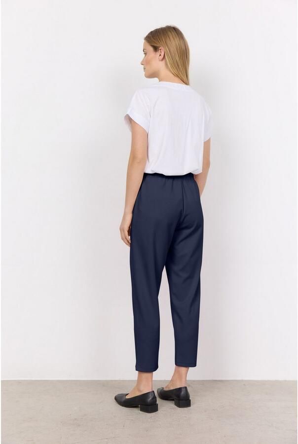 Soyaconcept Tapered fit stoffen broek met elastische band model 'Siham'