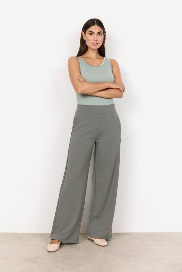 Soyaconcept regular fit pantalon olijfgroen