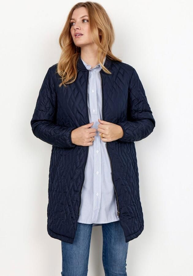 Soyaconcept Gewatteerde lange jas met opstaande kraag model 'Fenja' - Foto 4