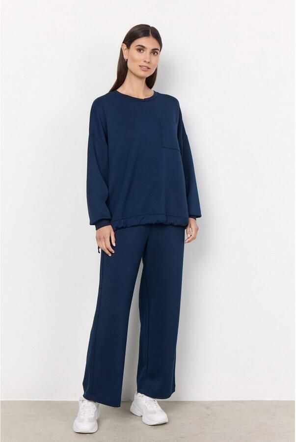 Soyaconcept Comfortabele Blauwe Modal-Polyester Broek Blue Dames - Foto 3