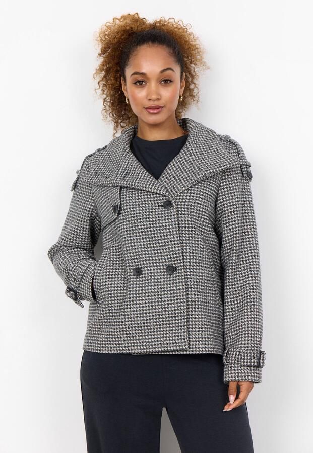 Soyaconcept Gestructureerde jas met militair geïnspireerde uitstraling Gray Dames - Foto 7