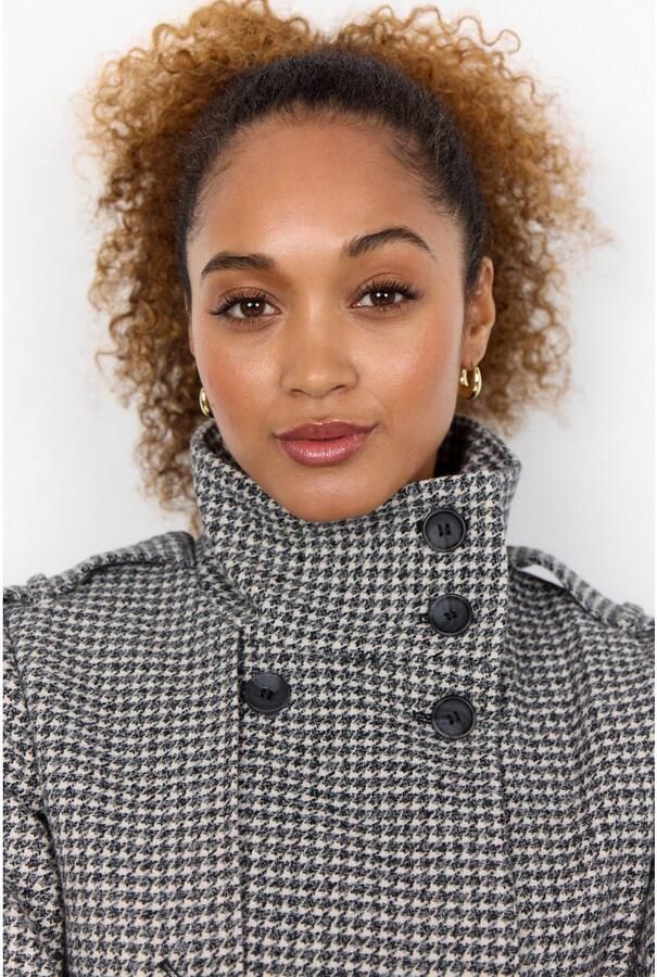 Soyaconcept Gestructureerde jas met militair geïnspireerde uitstraling Gray Dames - Foto 2