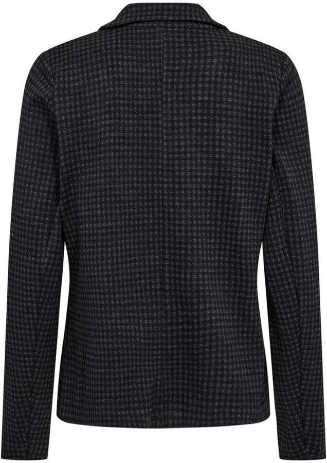 Soyaconcept rechtvallende blazer met pied-de-poule zwart grijs