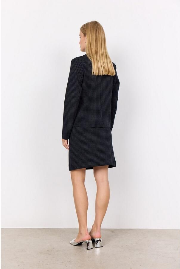 Soyaconcept rechtvallende blazer met pied-de-poule zwart grijs - Foto 2