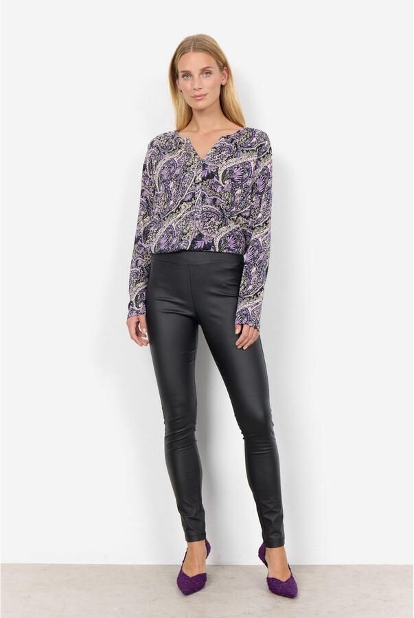 Soyaconcept Hoge taille zwarte leggings met stretch Black Dames