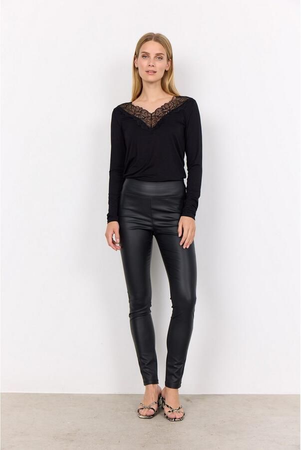 Soyaconcept Hoge taille zwarte leggings met stretch Black Dames - Foto 3