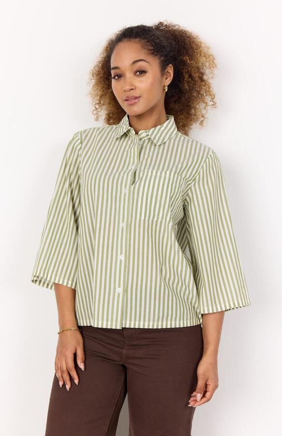Soyaconcept Loose fit overhemdblouse met knoopsluiting model 'Rosette' - Foto 4