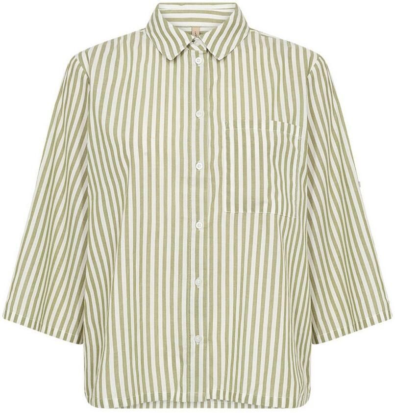 Soyaconcept Loose fit overhemdblouse met knoopsluiting model 'Rosette'