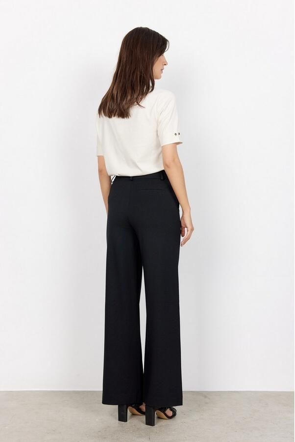 Soyaconcept Wide leg stoffen broek met paspelzak model 'DANIELA' - Foto 3