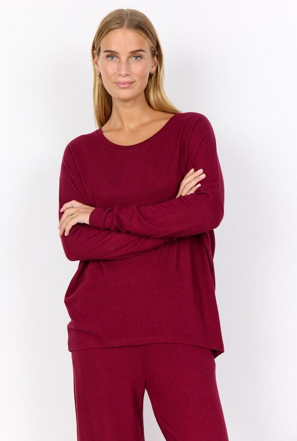 Soyaconcept Shirt met ronde hals SC-BIARA 1 comfortabele trui elastische viscosekwaliteit in gemêleerde uitstraling - Foto 3