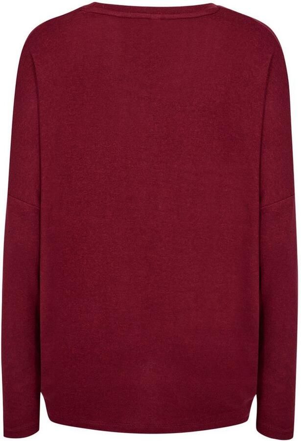 Soyaconcept Shirt met ronde hals SC-BIARA 1 comfortabele trui elastische viscosekwaliteit in gemêleerde uitstraling