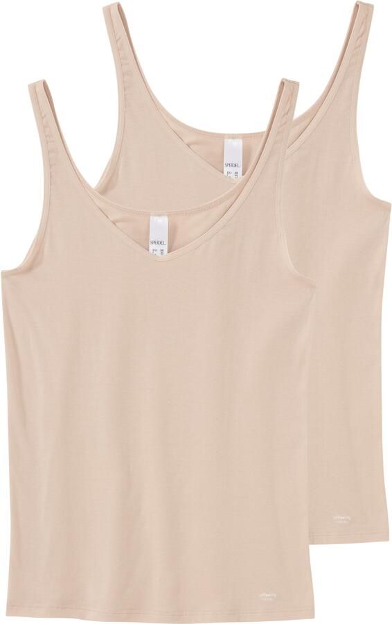 Speidel Hemd Softfeeling basic nauw v-uitsnijding zacht elastisch ademend katoenmix (2 stuks Set van 2) - Foto 4