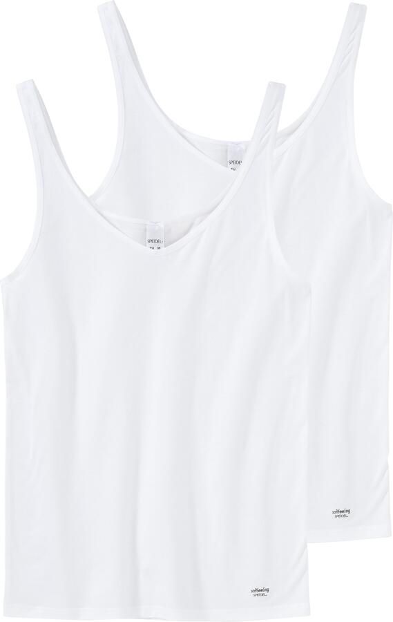 Speidel Hemd Softfeeling basic nauw v-uitsnijding zacht elastisch ademend katoenmix (2 stuks Set van 2) - Foto 4