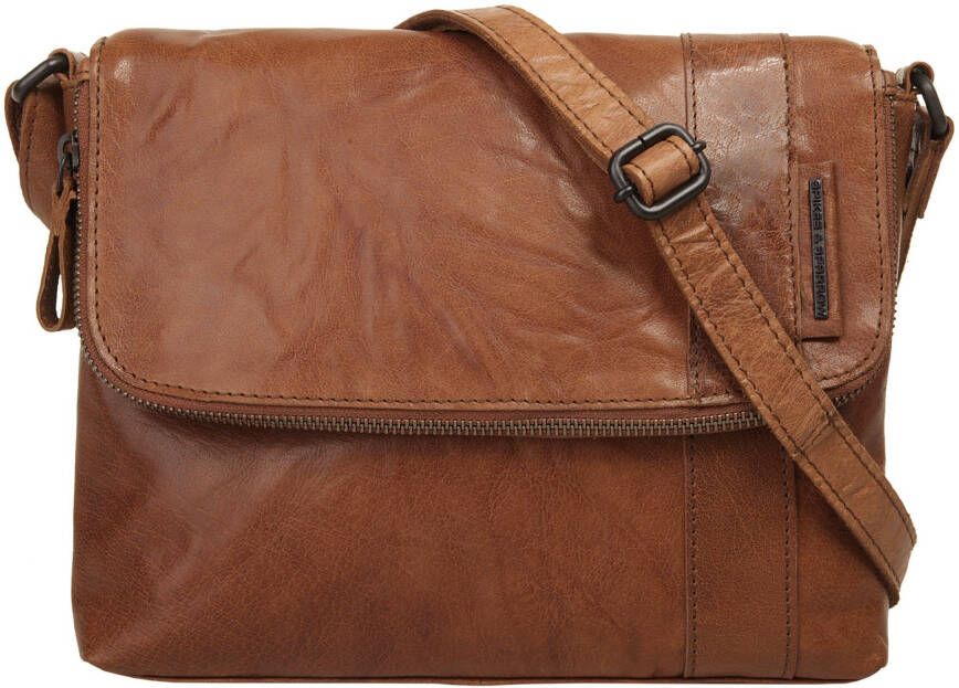 Spikes & Sparrow Schoudertas echt leder