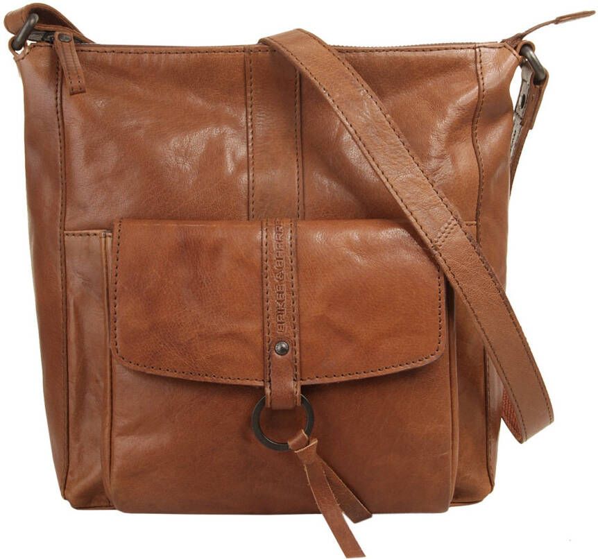Spikes & Sparrow Schoudertas echt leder