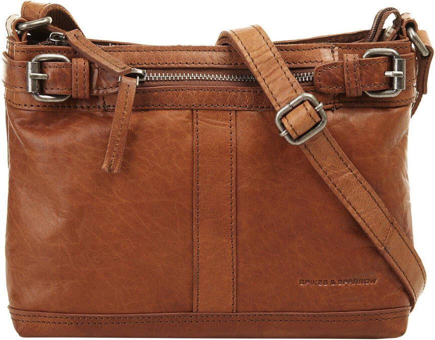 Spikes & Sparrow Schoudertas echt leder