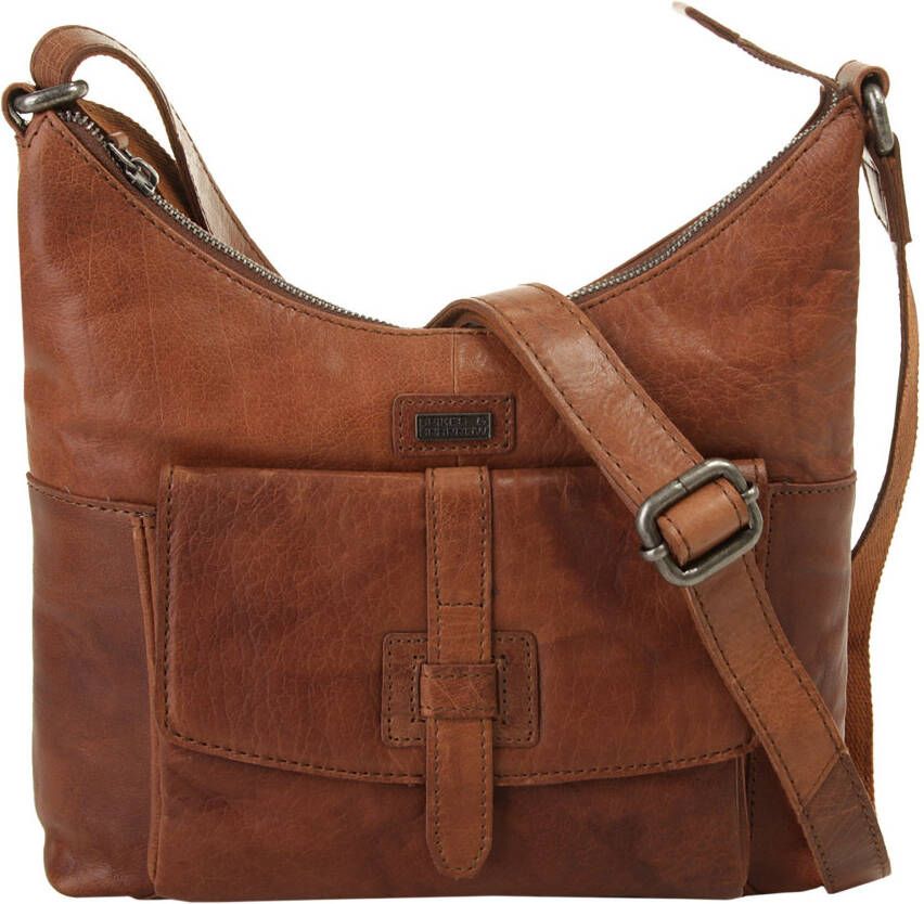 Spikes & Sparrow Schoudertas echt leder