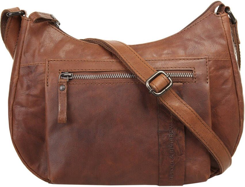 Spikes & Sparrow Schoudertas echt leder