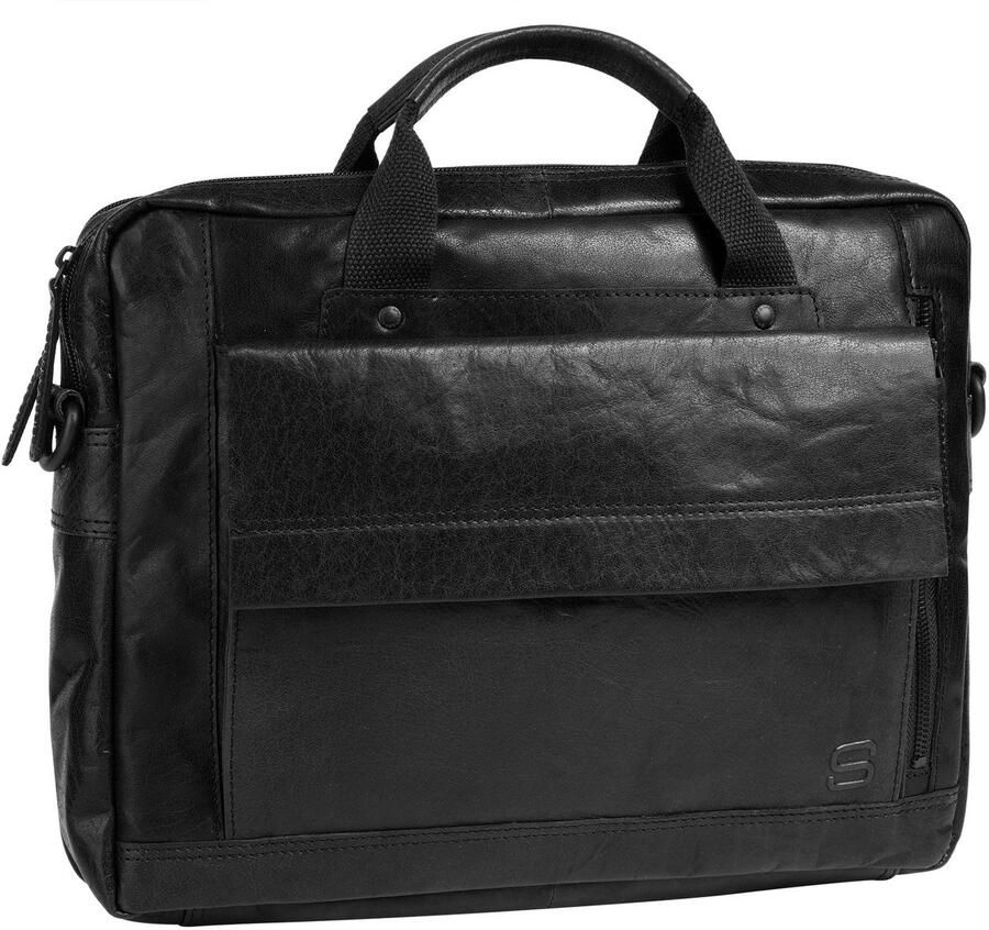 Spikes & Sparrow Aktetas echt leder