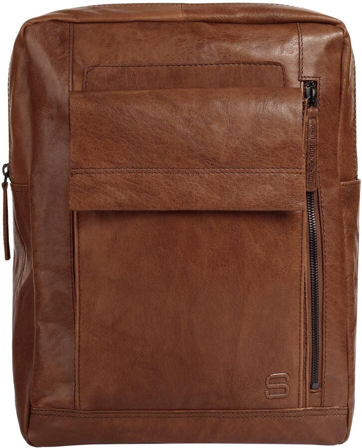 Spikes & Sparrow Laptoprugzak echt leder - Foto 6