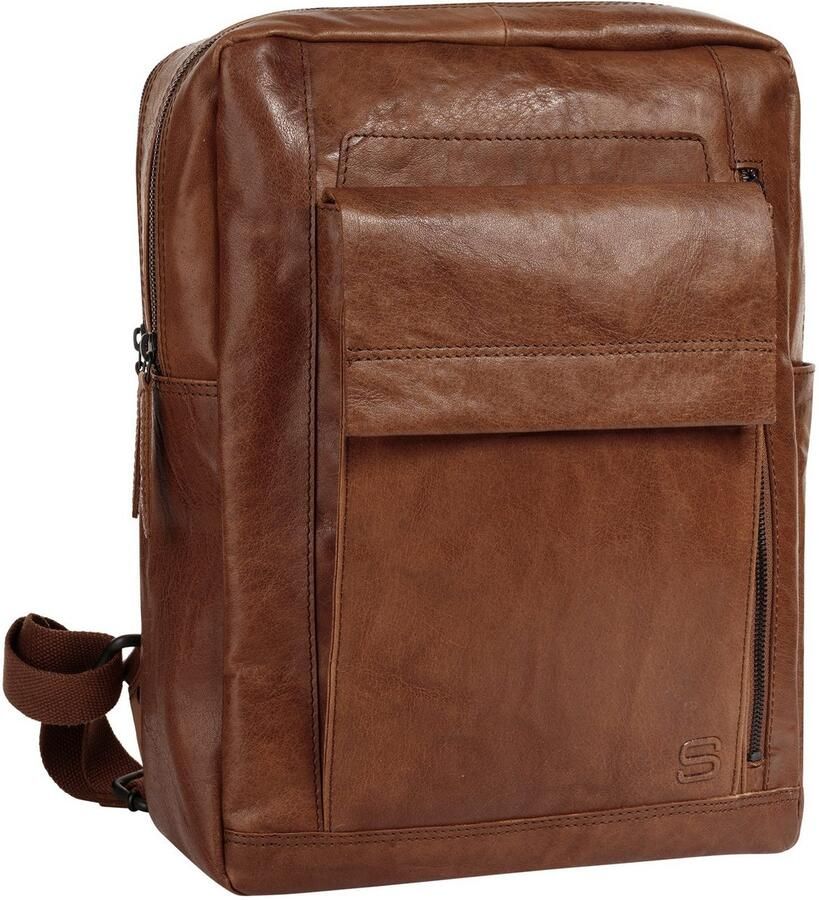 Spikes & Sparrow Laptoprugzak echt leder - Foto 3