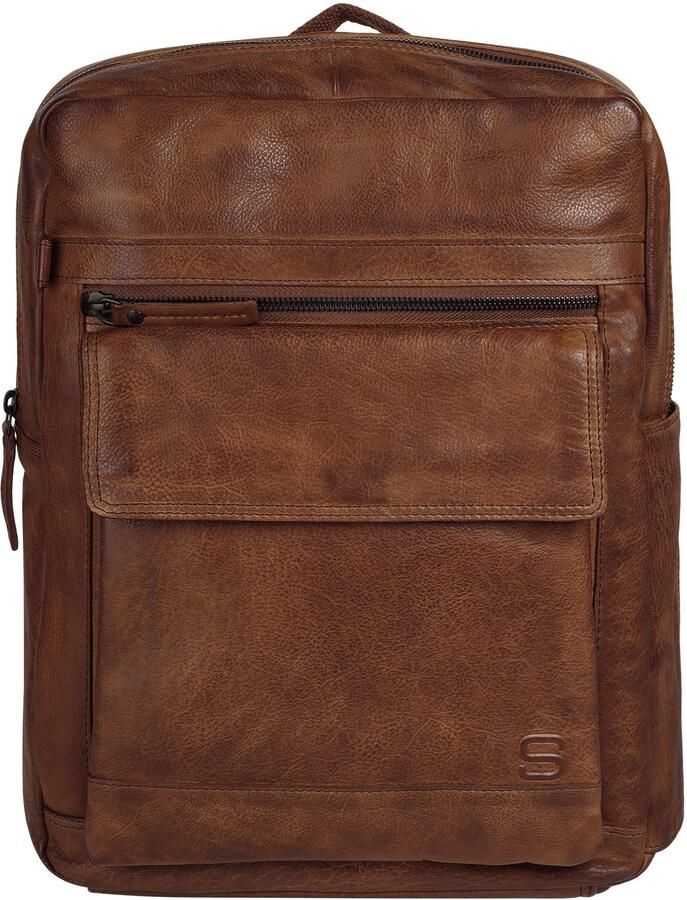 Spikes & Sparrow Laptoprugzak echt leder - Foto 6