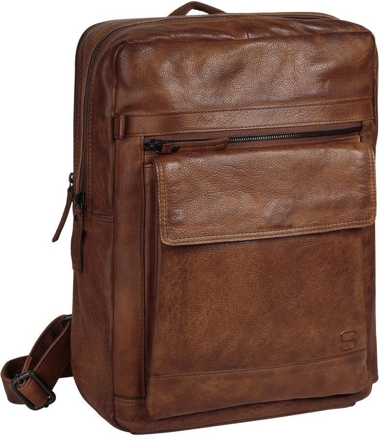 Spikes & Sparrow Laptoprugzak echt leder - Foto 2