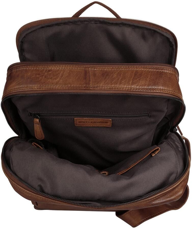 Spikes & Sparrow Laptoprugzak echt leder - Foto 3