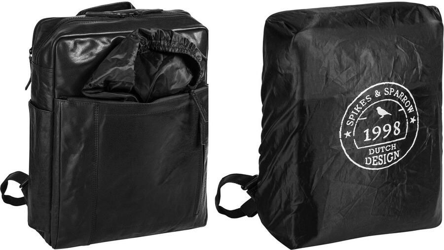 Spikes & Sparrow Laptoprugzak echt leder - Foto 8