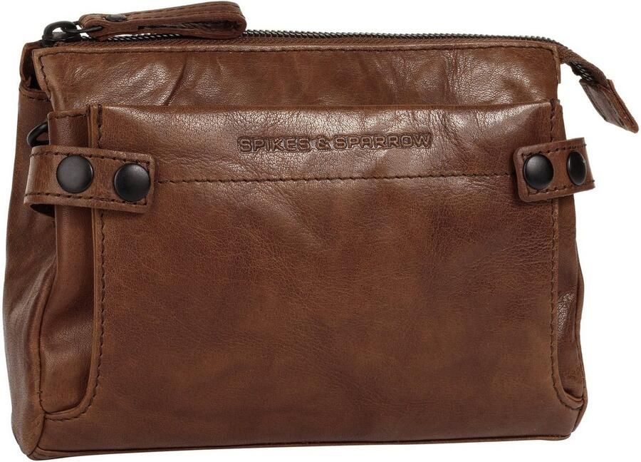 Spikes & Sparrow Schoudertas echt leder
