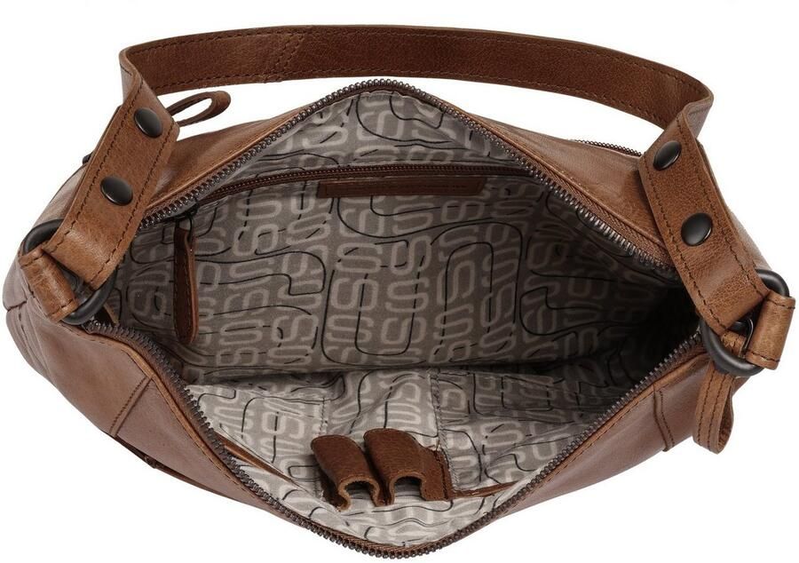 Spikes & Sparrow Schoudertas echt leder